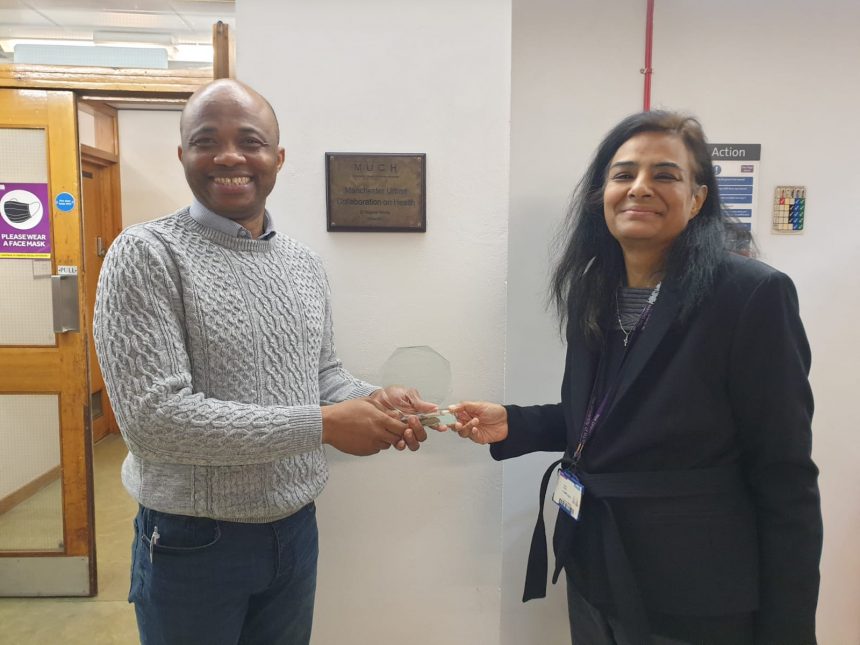 Award from Manchester University Department of Public Health. Award from Manchester University Department of Public Health.